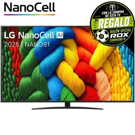 LG NanoCell 65NANO81A6A 65 pulgadas 4K Ultra HD Smart TV webOS 25 Negro LG NanoCell 65NANO81A6A 65 pulgadas 4K Ultra HD Smart TV webOS 25 Negro